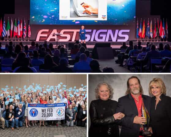 A collage of images from the FASTSIGNS 2020 International Convention